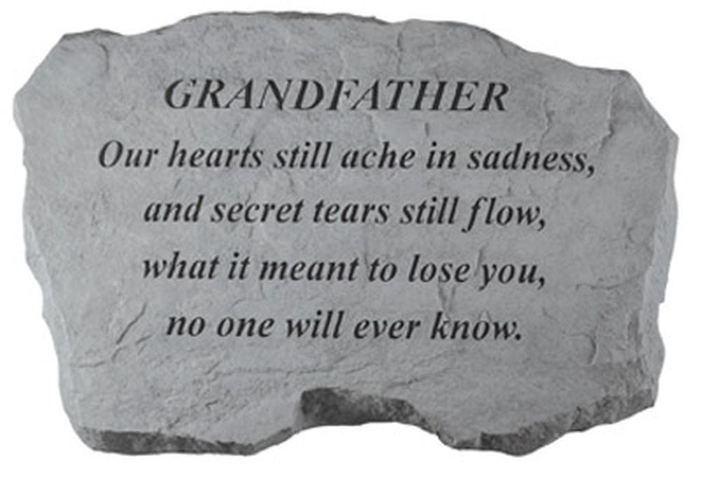 Grandfather- Our Hearts Still Ache... Memorial Garden Stone - XoticBrands Home Decor