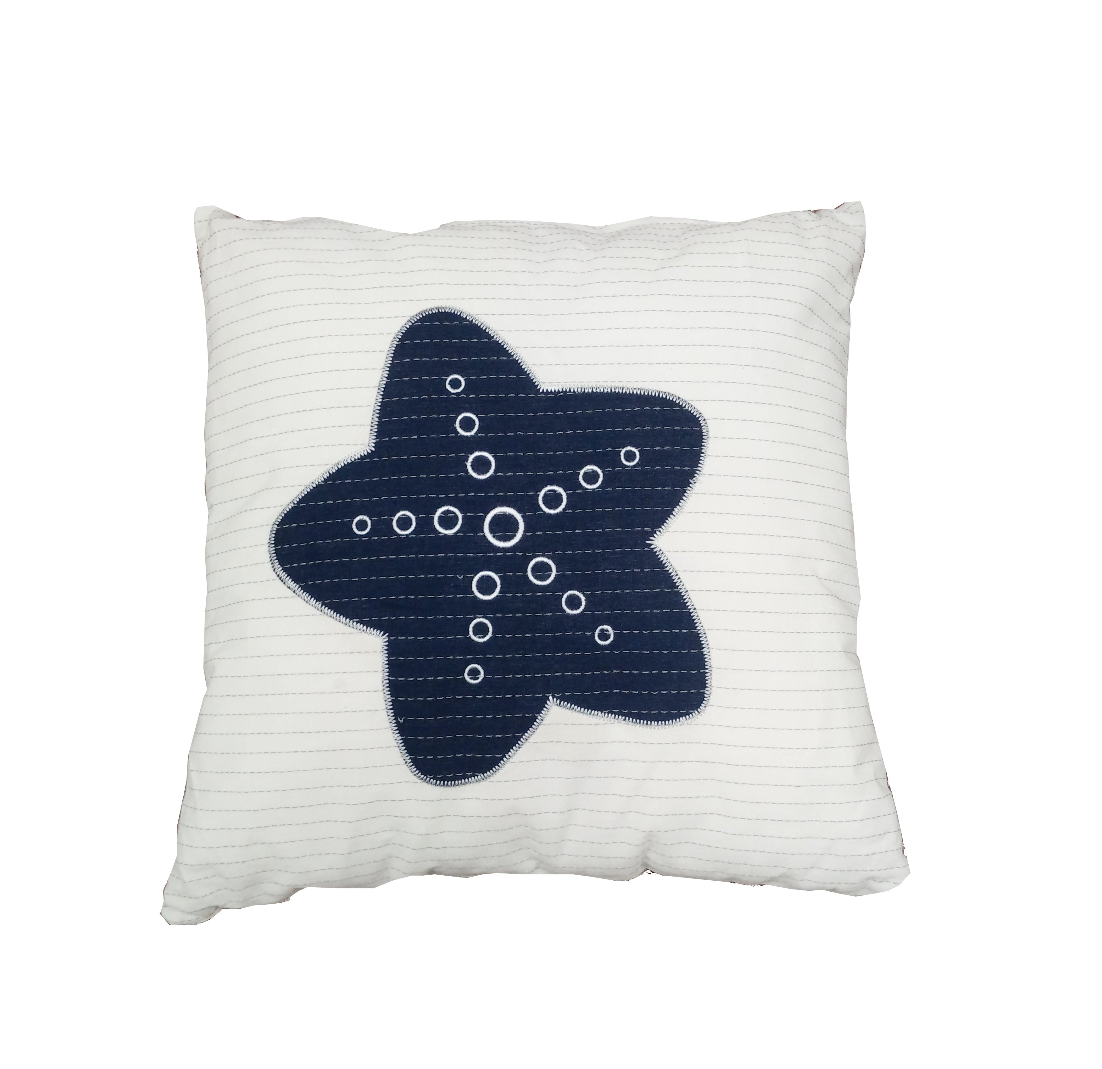  Anne Home - White Pillow, Blue Star, Home furniture and decor, Old Modern Handicrafts, XoticBrands Home Decor