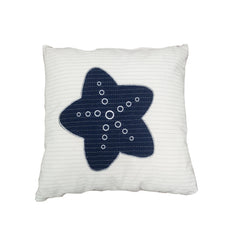  Anne Home - White Pillow, Blue Star, Home furniture and decor, Old Modern Handicrafts, XoticBrands Home Decor