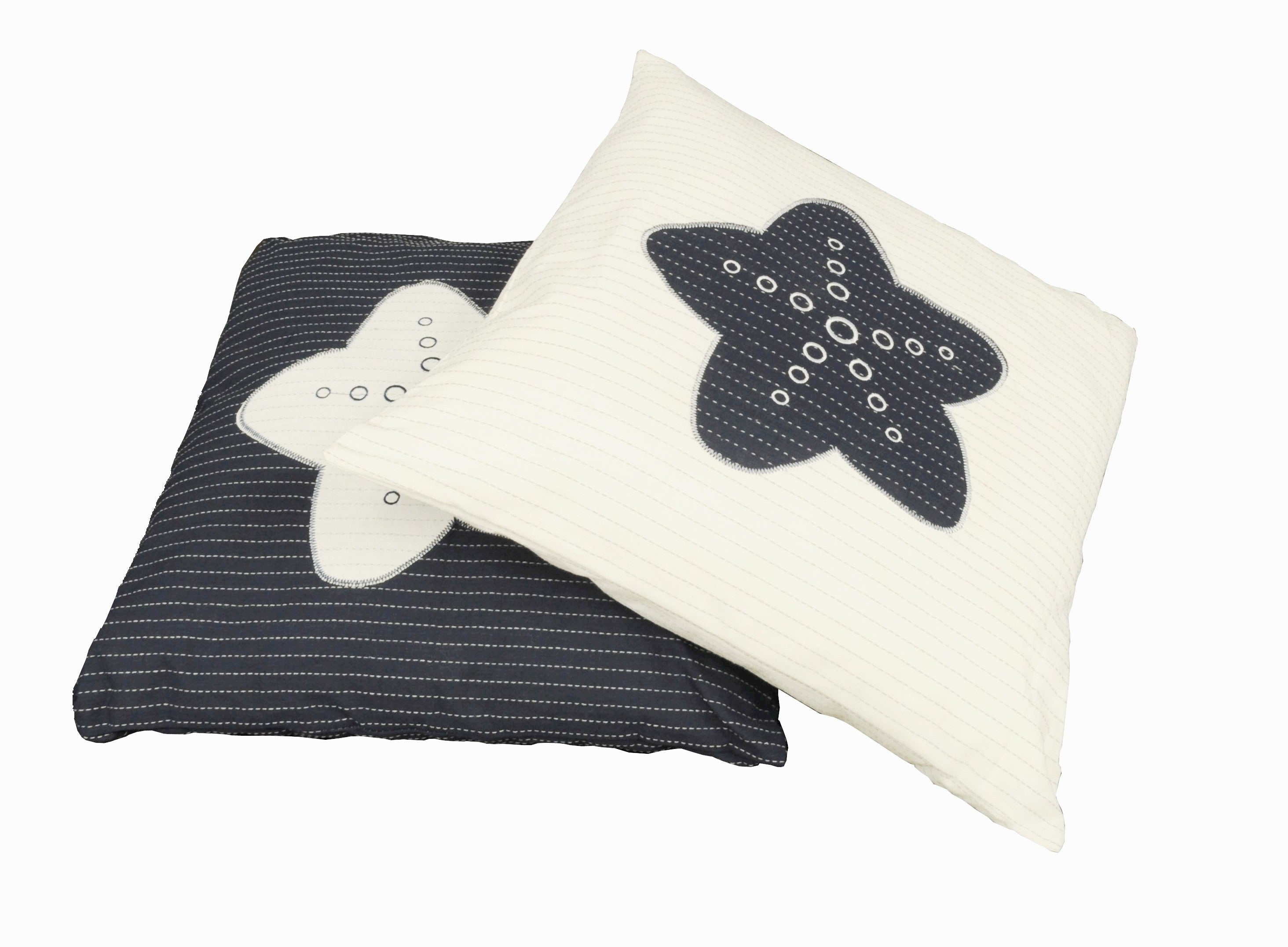  Anne Home - White Pillow, Blue Star, Home furniture and decor, Old Modern Handicrafts, XoticBrands Home Decor