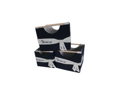  Anne Home - Set of 3 Foldable Fabric Basket, Home furniture and decor, Old Modern Handicrafts, XoticBrands Home Decor