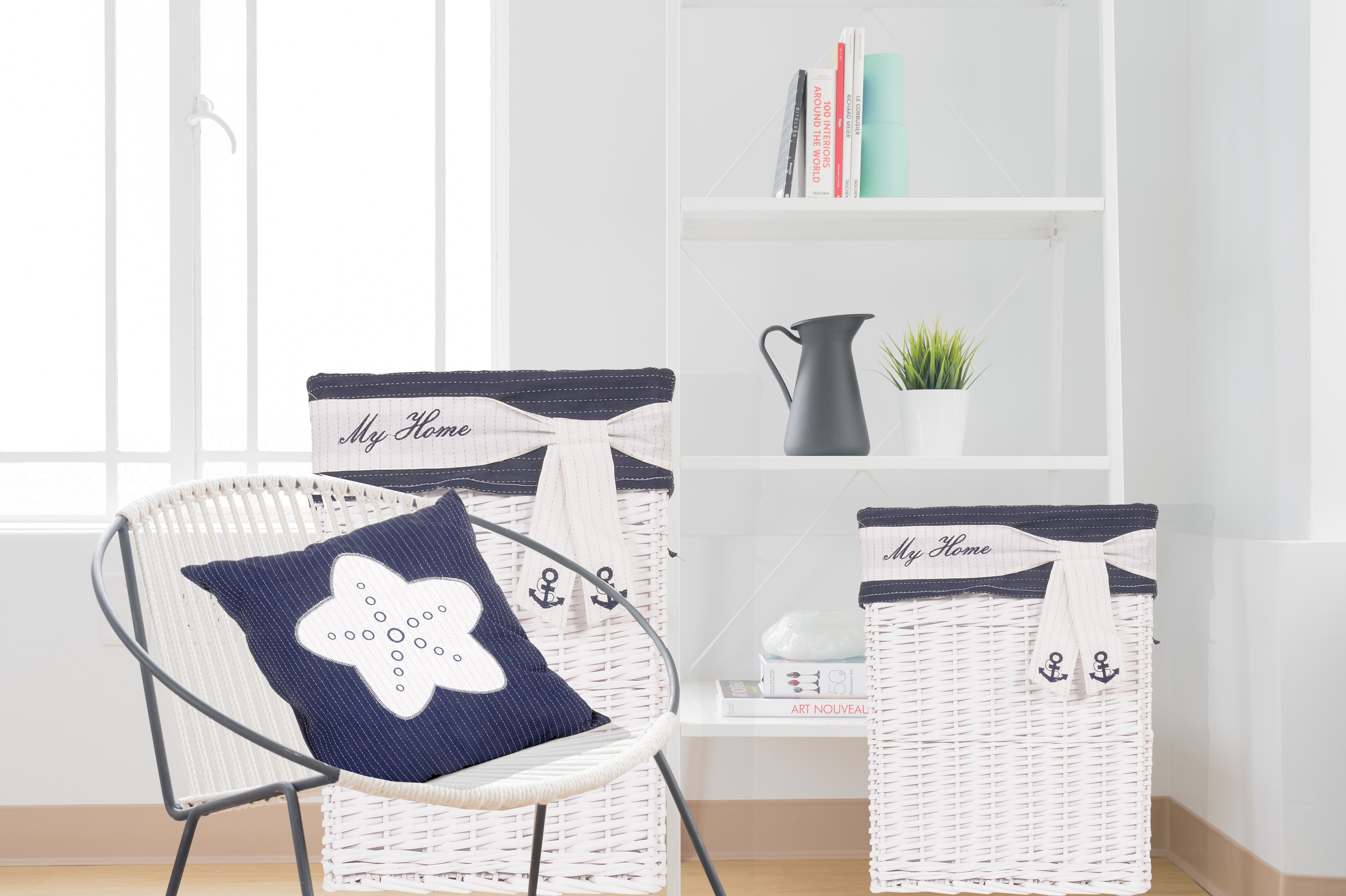  Anne Home - Set of 5 Rectangular Willow Baskets, , Old Modern Handicrafts, XoticBrands Home Decor