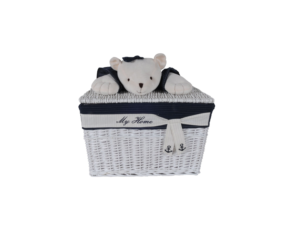  Anne Home - Set of 5 Rectangular Willow Baskets Bear Design, , Old Modern Handicrafts, XoticBrands Home Decor