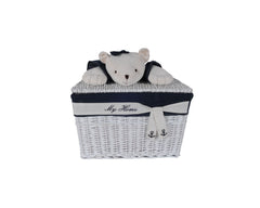  Anne Home - Set of 5 Rectangular Willow Baskets Bear Design, , Old Modern Handicrafts, XoticBrands Home Decor