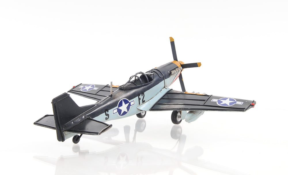  1943 Grey Mustang P51 1:40 Fighter Bomber Iron Aviation Model, Home furniture and decor, Old Modern Handicrafts, XoticBrands Home Decor