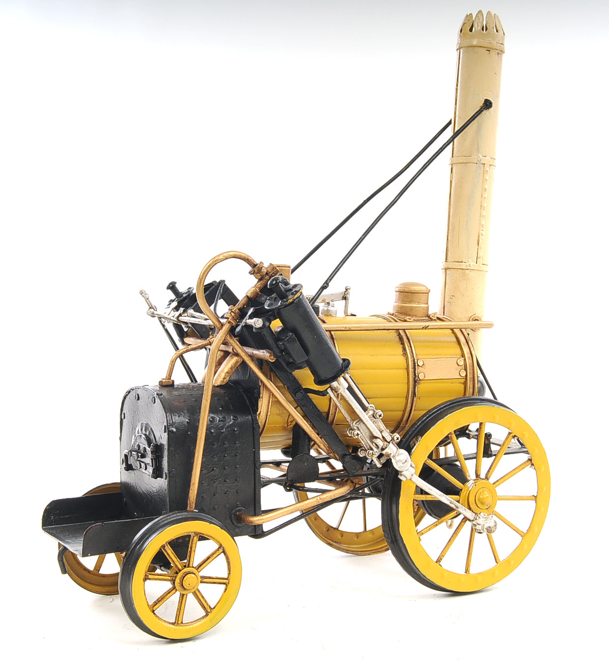  1829 Yellow Stephenson Rocket Steam Locomotive, Home furniture and decor, Old Modern Handicrafts, XoticBrands Home Decor