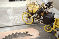  1829 Yellow Stephenson Rocket Steam Locomotive, Home furniture and decor, Old Modern Handicrafts, XoticBrands Home Decor