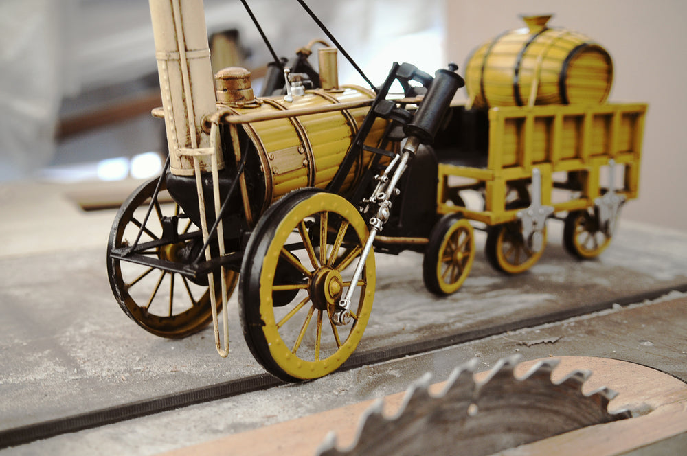  1829 Yellow Stephenson Rocket Steam Locomotive, Home furniture and decor, Old Modern Handicrafts, XoticBrands Home Decor