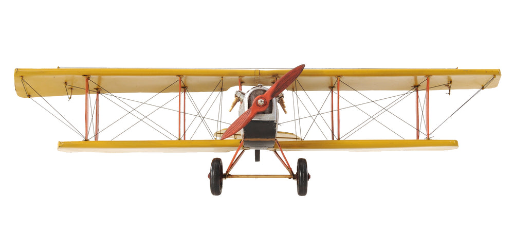  Yellow Curtis Jenny Plane 1:18 Iron Aviation Model, Home furniture and decor, Old Modern Handicrafts, XoticBrands Home Decor