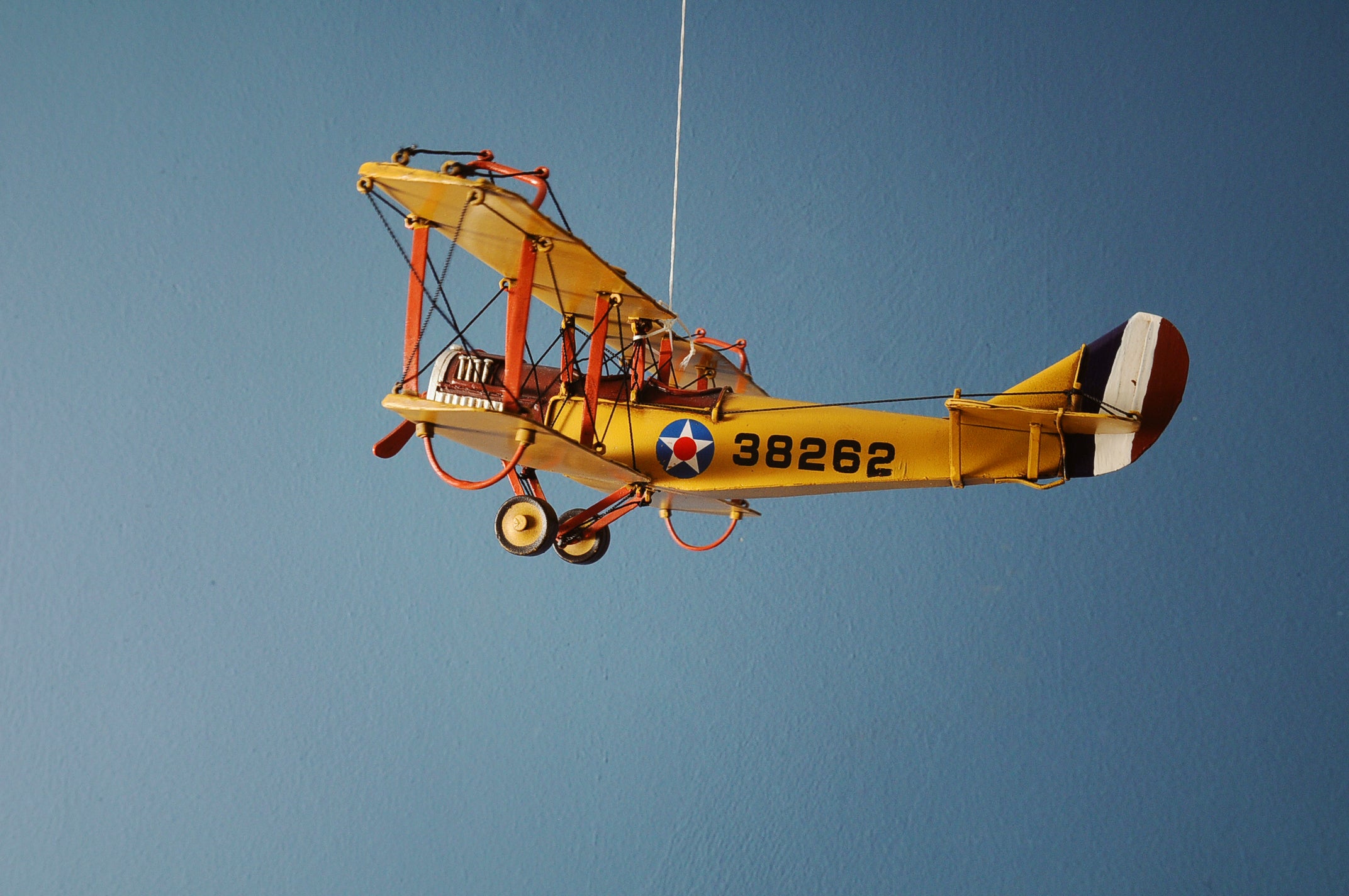  1918 Yellow Curtiss JN-4 1:24 Classic Iron Model, Home furniture and decor, Old Modern Handicrafts, XoticBrands Home Decor