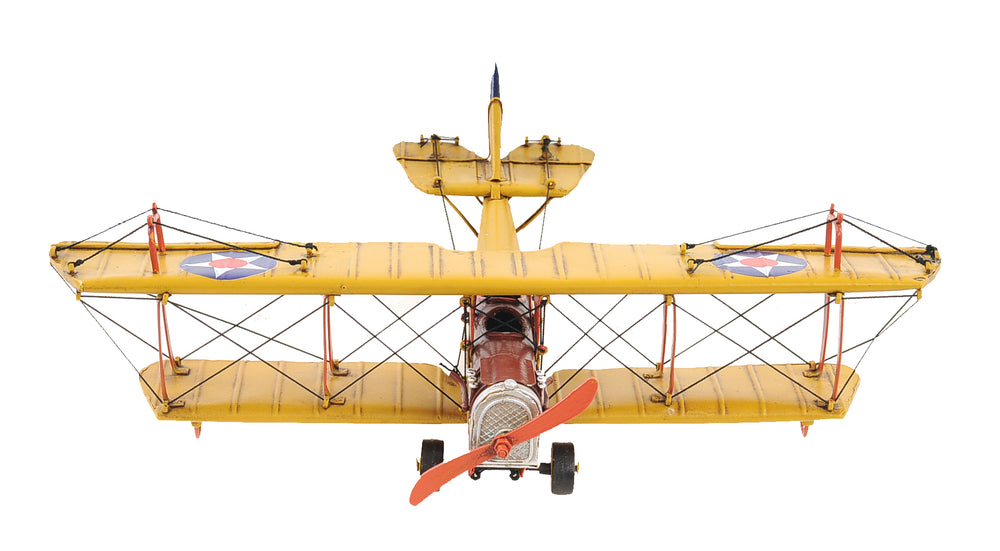  1918 Yellow Curtiss JN-4 1:24 Classic Iron Model, Home furniture and decor, Old Modern Handicrafts, XoticBrands Home Decor