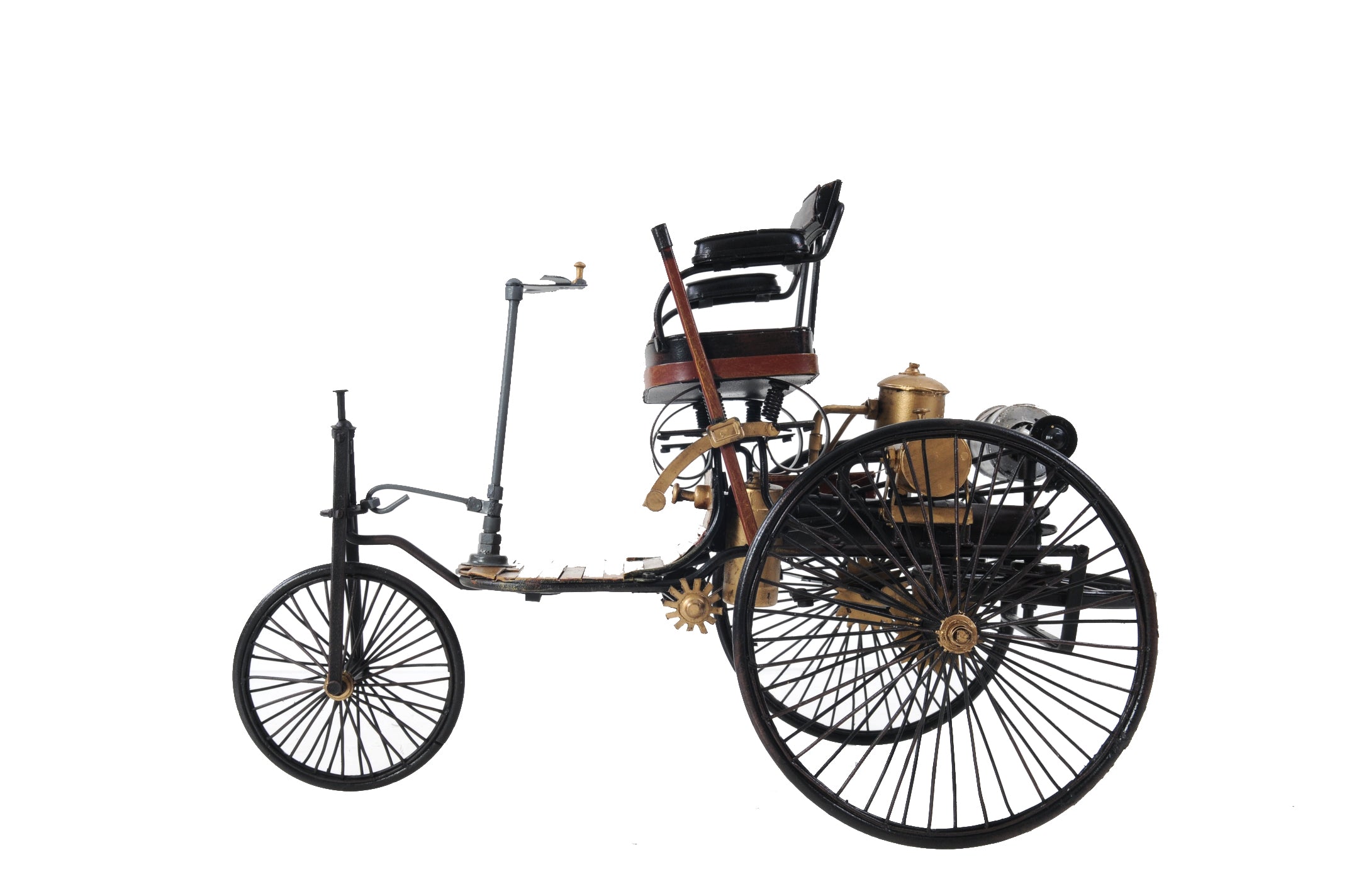  1886 Yellow & Black Benz Car Iron Model, Home furniture and decor, Old Modern Handicrafts, XoticBrands Home Decor