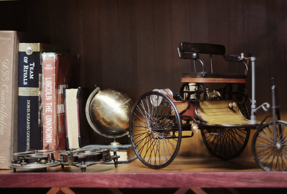  1886 Yellow & Black Benz Car Iron Model, Home furniture and decor, Old Modern Handicrafts, XoticBrands Home Decor