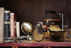  1886 Yellow & Black Benz Car Iron Model, Home furniture and decor, Old Modern Handicrafts, XoticBrands Home Decor