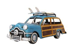  1949 Green Ford Wagon Car W/Two Surfboards Iron Model, Home furniture and decor, Old Modern Handicrafts, XoticBrands Home Decor