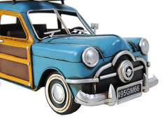  1949 Green Ford Wagon Car W/Two Surfboards Iron Model, Home furniture and decor, Old Modern Handicrafts, XoticBrands Home Decor