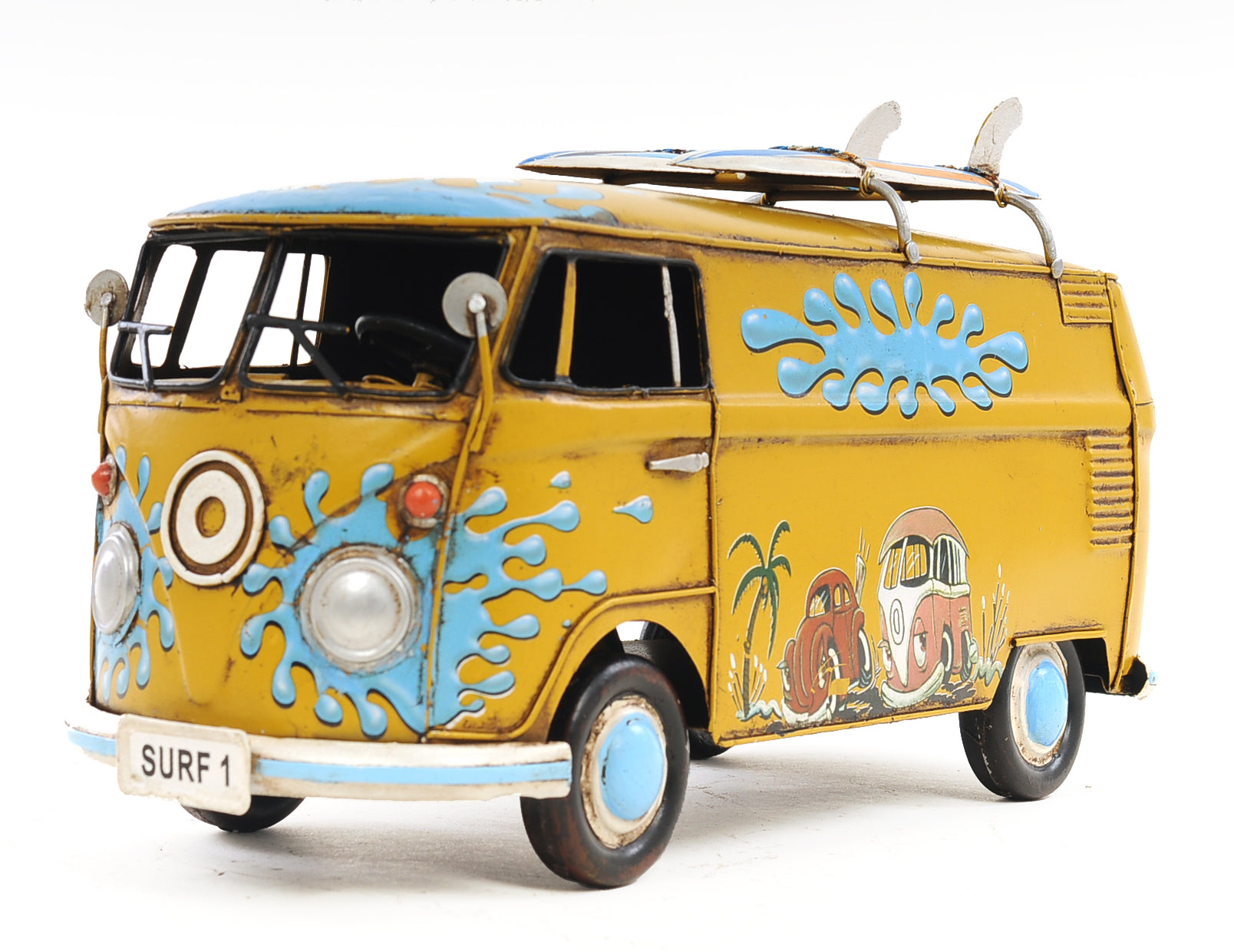  1967 Volkswagen Deluxe Bus 1:18 Iron Vintage Model, Home furniture and decor, Old Modern Handicrafts, XoticBrands Home Decor