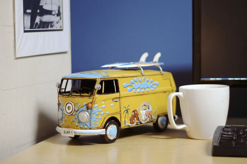  1967 Volkswagen Deluxe Bus 1:18 Iron Vintage Model, Home furniture and decor, Old Modern Handicrafts, XoticBrands Home Decor