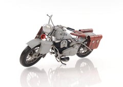  1945 Grey Motorcycle 1:7 Iron Vintage Model, Home furniture and decor, Old Modern Handicrafts, XoticBrands Home Decor