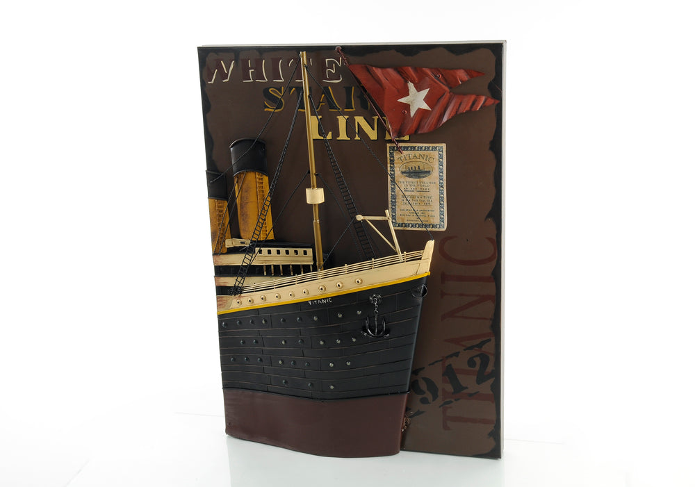  Titanic Front Bow 3D Painting Iron Vintage Model, Home furniture and decor, Old Modern Handicrafts, XoticBrands Home Decor