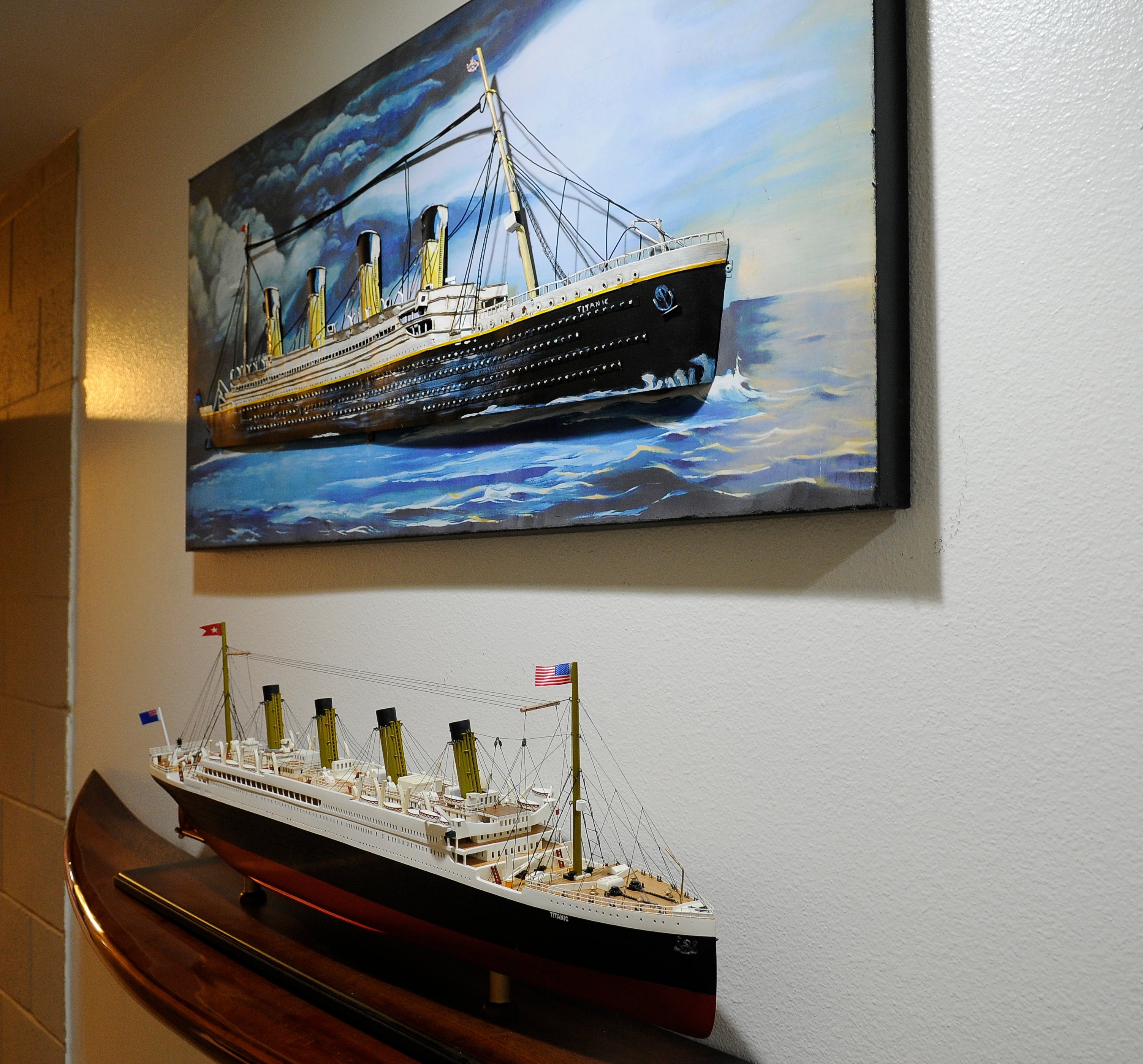  Titanic 3D Painting Iron Vintage Model, Home furniture and decor, Old Modern Handicrafts, XoticBrands Home Decor