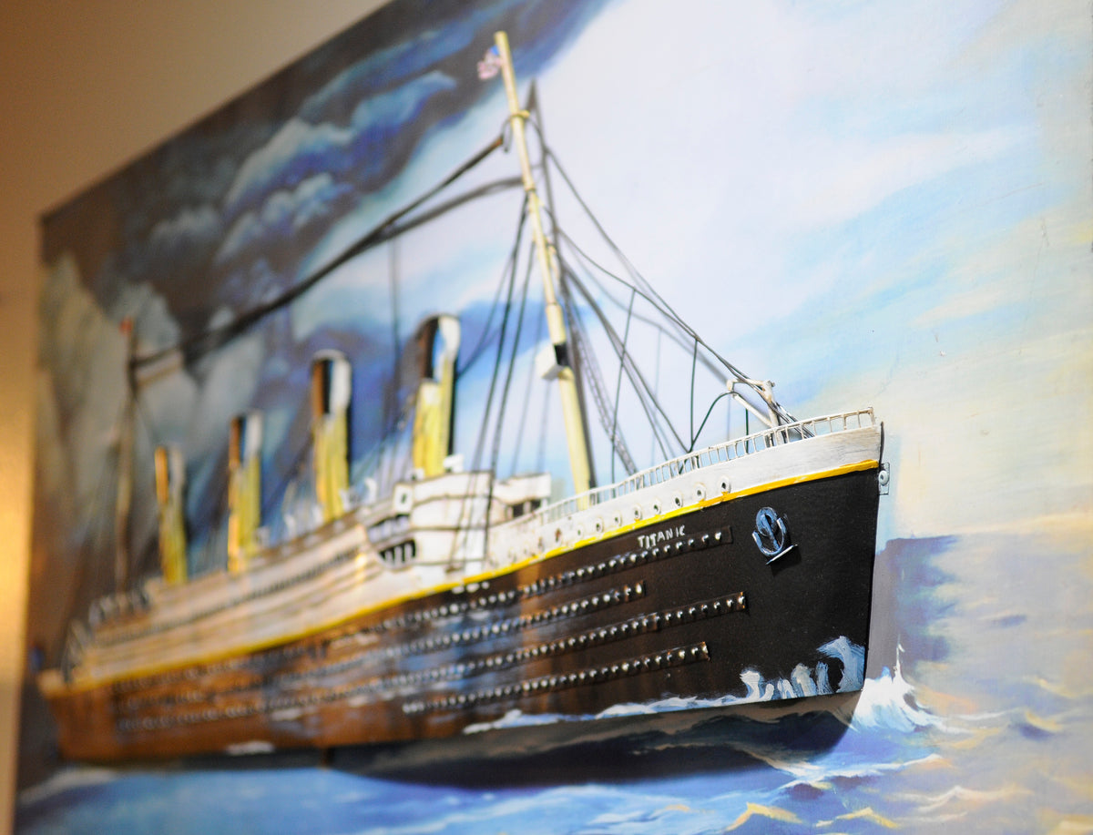 Titanic 3D Painting Iron Vintage Model, Home furniture and decor, Old Modern Handicrafts, XoticBrands Home Decor