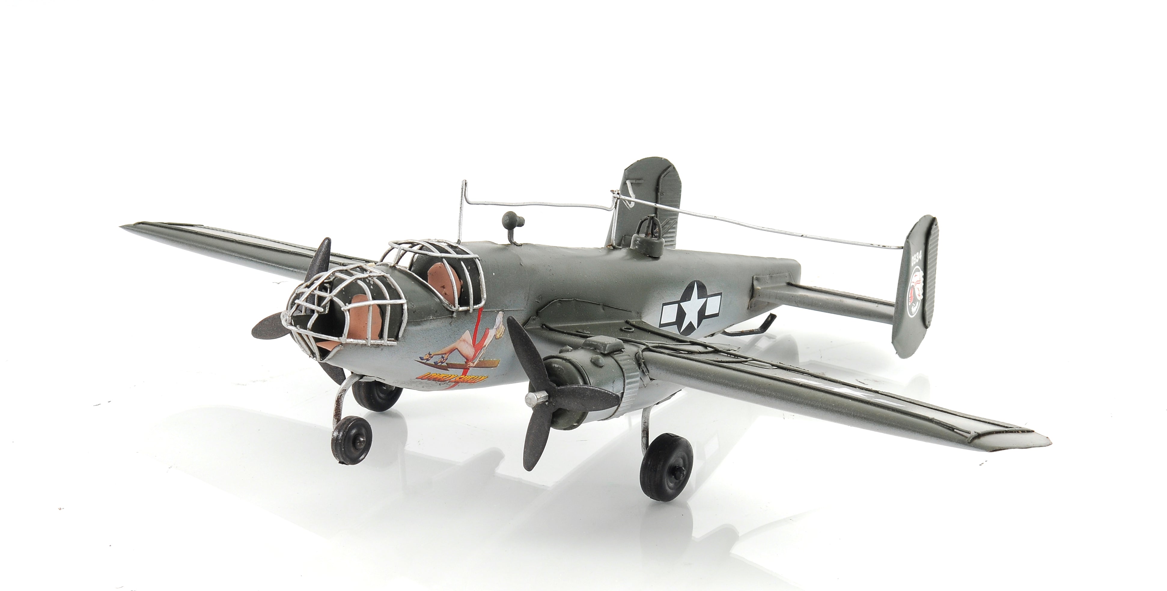  B-25 Mitchell Bomber Iron Vintage Model, Home furniture and decor, Old Modern Handicrafts, XoticBrands Home Decor