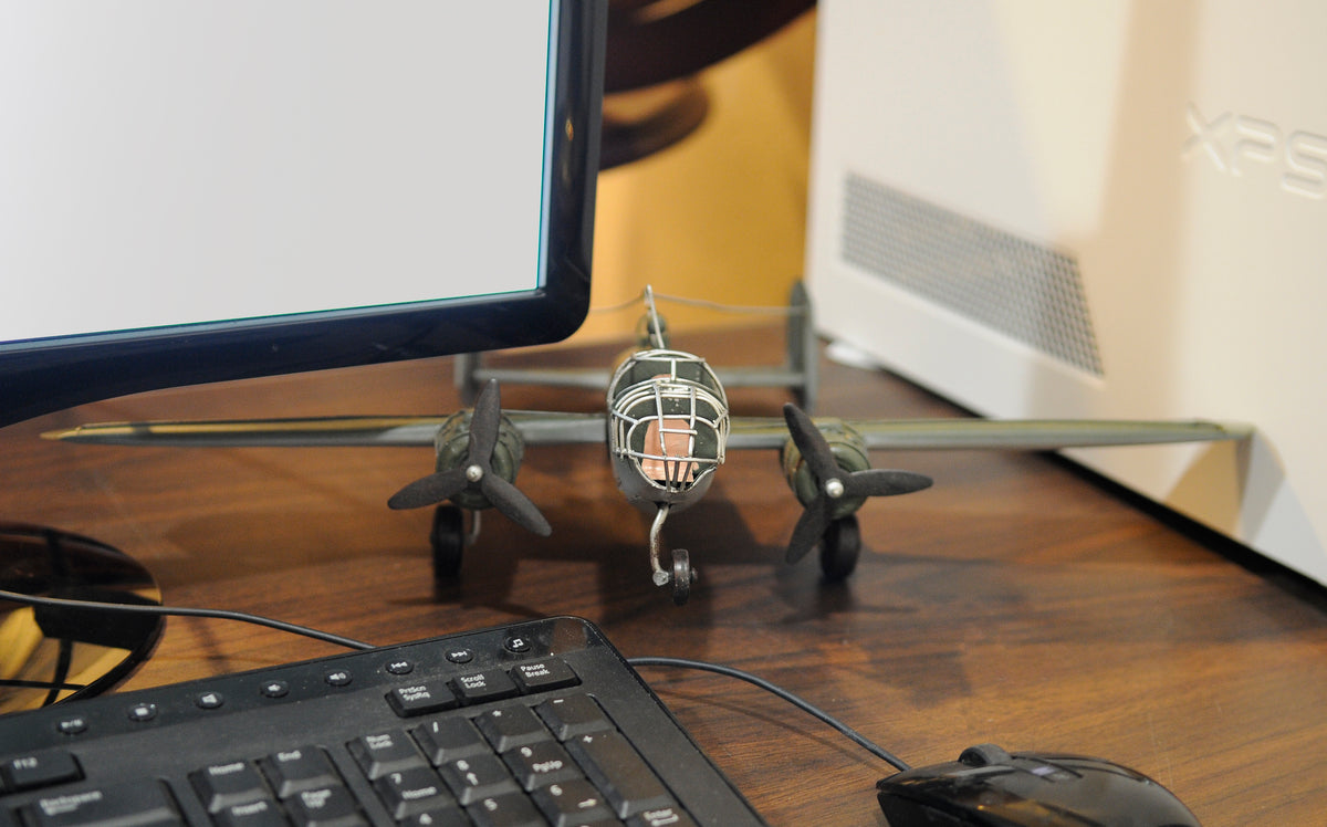  B-25 Mitchell Bomber Iron Vintage Model, Home furniture and decor, Old Modern Handicrafts, XoticBrands Home Decor