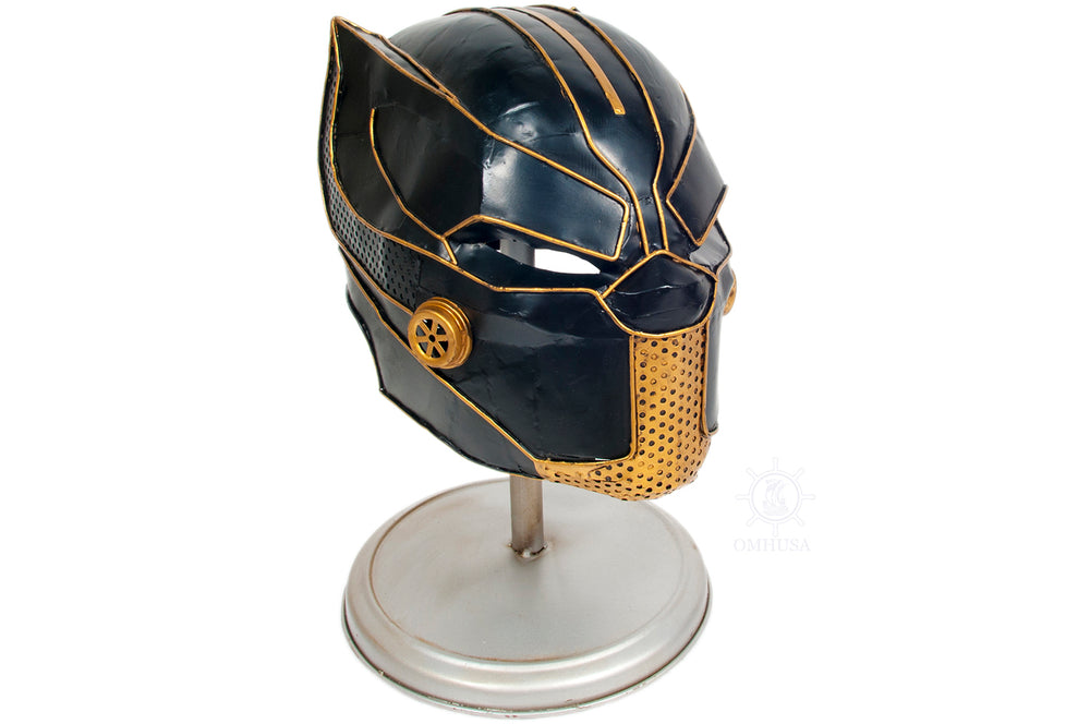  Black Panther Helmet Metal Handmade, Home furniture and dÃ©cor, OLD MODERN HANDICRAFTS, XoticBrands Home Decor
