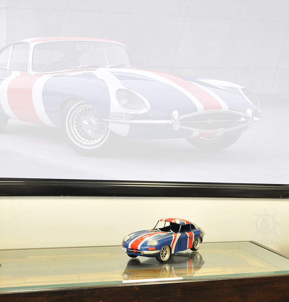  1961 E Type Jaguar Model Car Metal Handmade, Home furniture and dÃ©cor, OLD MODERN HANDICRAFTS, XoticBrands Home Decor