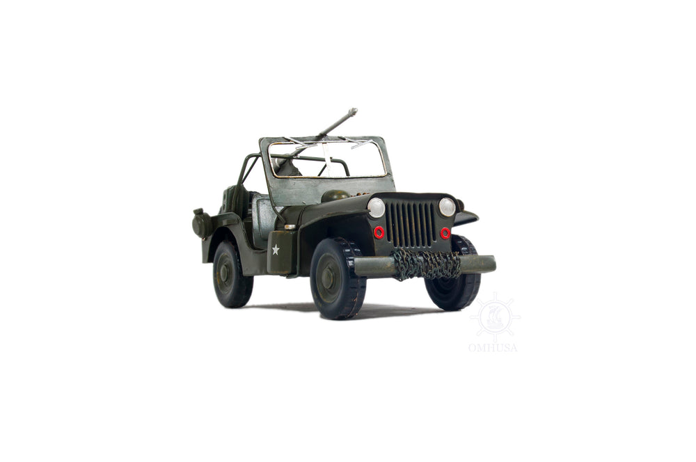  1941 Willys MB Overland Jeep Green Metal Handmade, Home furniture and dÃ©cor, OLD MODERN HANDICRAFTS, XoticBrands Home Decor