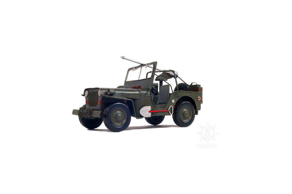  1941 Willys MB Overland Jeep Green Metal Handmade, Home furniture and dÃ©cor, OLD MODERN HANDICRAFTS, XoticBrands Home Decor