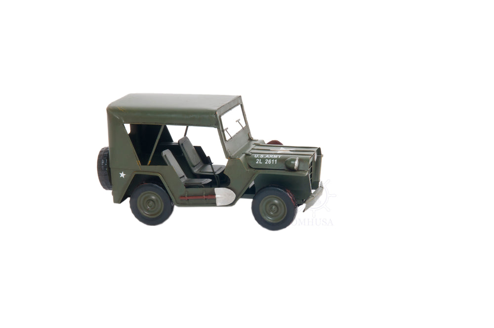  1940 Willys Quad Overland Jeep Model Car Metal, Home furniture and dÃ©cor, OLD MODERN HANDICRAFTS, XoticBrands Home Decor