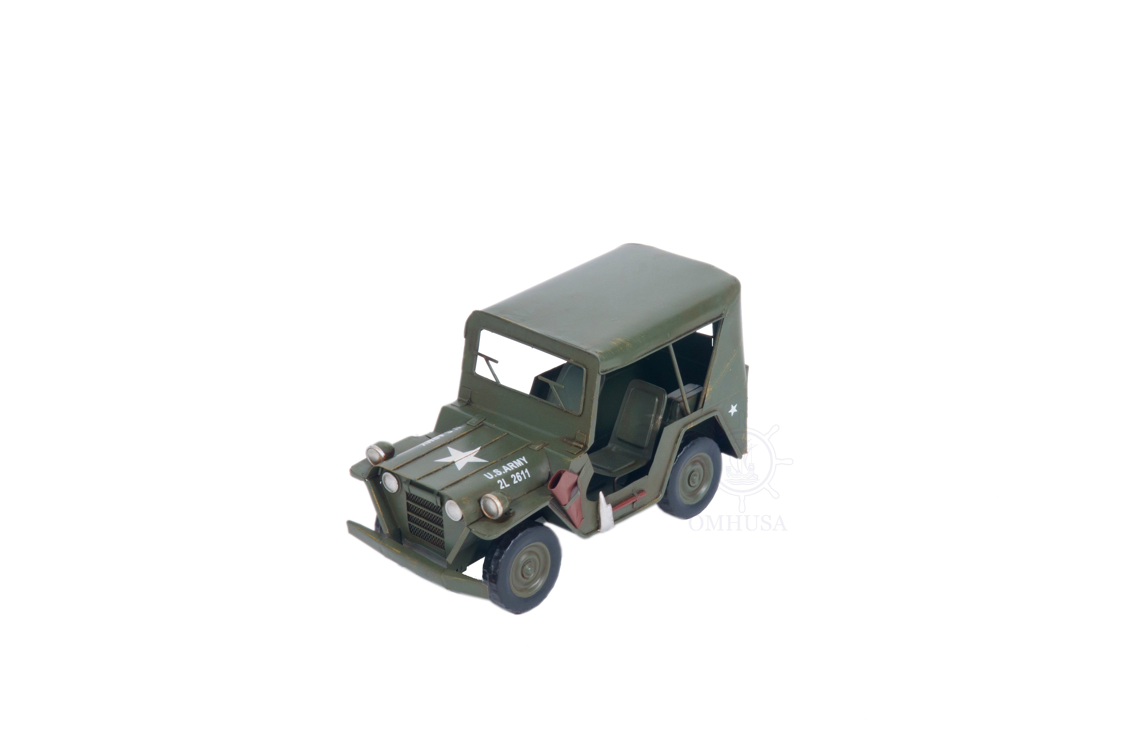  1940 Willys Quad Overland Jeep Model Car Metal, Home furniture and dÃ©cor, OLD MODERN HANDICRAFTS, XoticBrands Home Decor