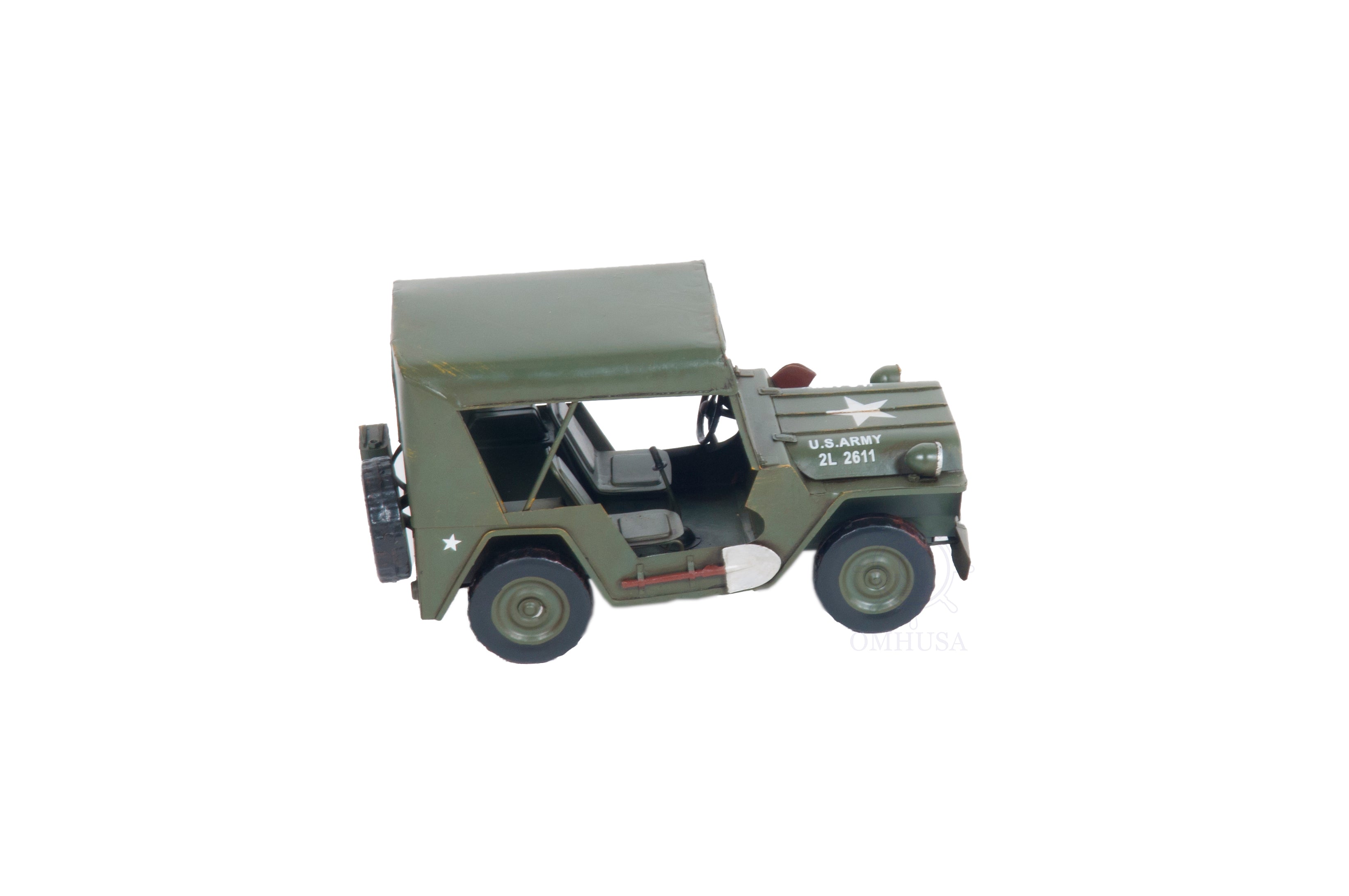  1940 Willys Quad Overland Jeep Model Car Metal, Home furniture and dÃ©cor, OLD MODERN HANDICRAFTS, XoticBrands Home Decor