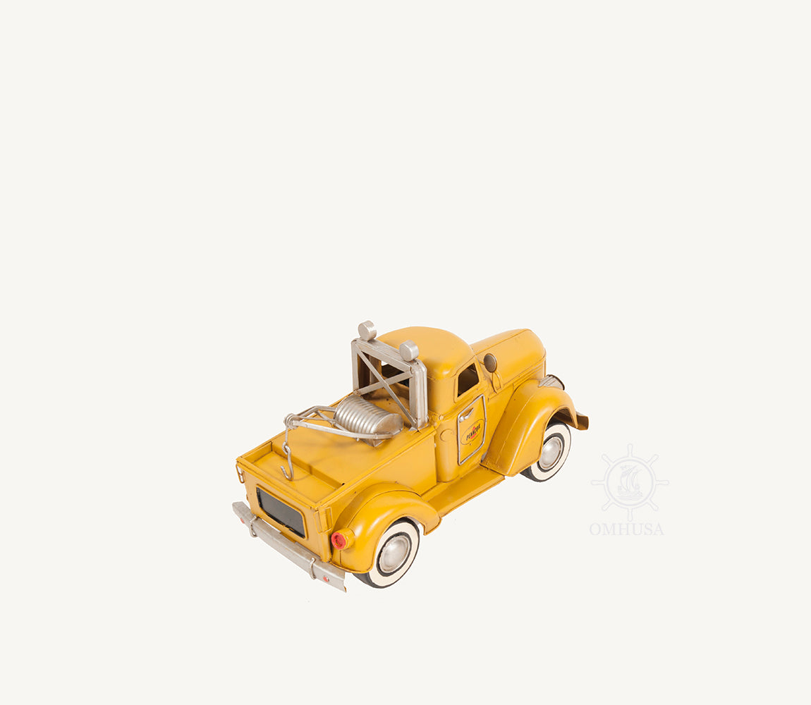  1926 Pennzoil Tow Truck Yellow Metal Handmade, Home furniture and dÃ©cor, OLD MODERN HANDICRAFTS, XoticBrands Home Decor