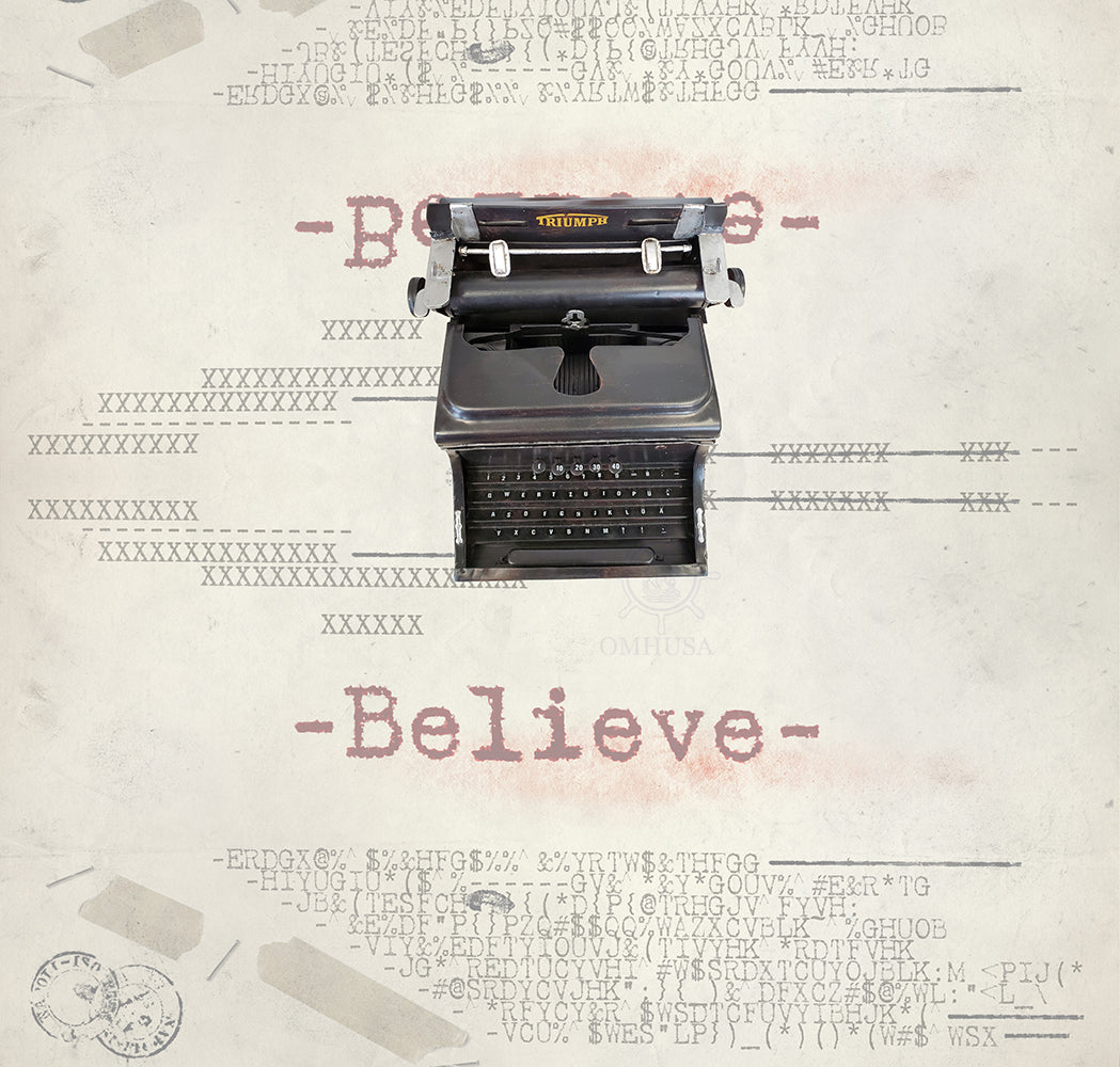  1945 Triumph German Typewriter Handmade metal, Home furniture and dÃ©cor, OLD MODERN HANDICRAFTS, XoticBrands Home Decor
