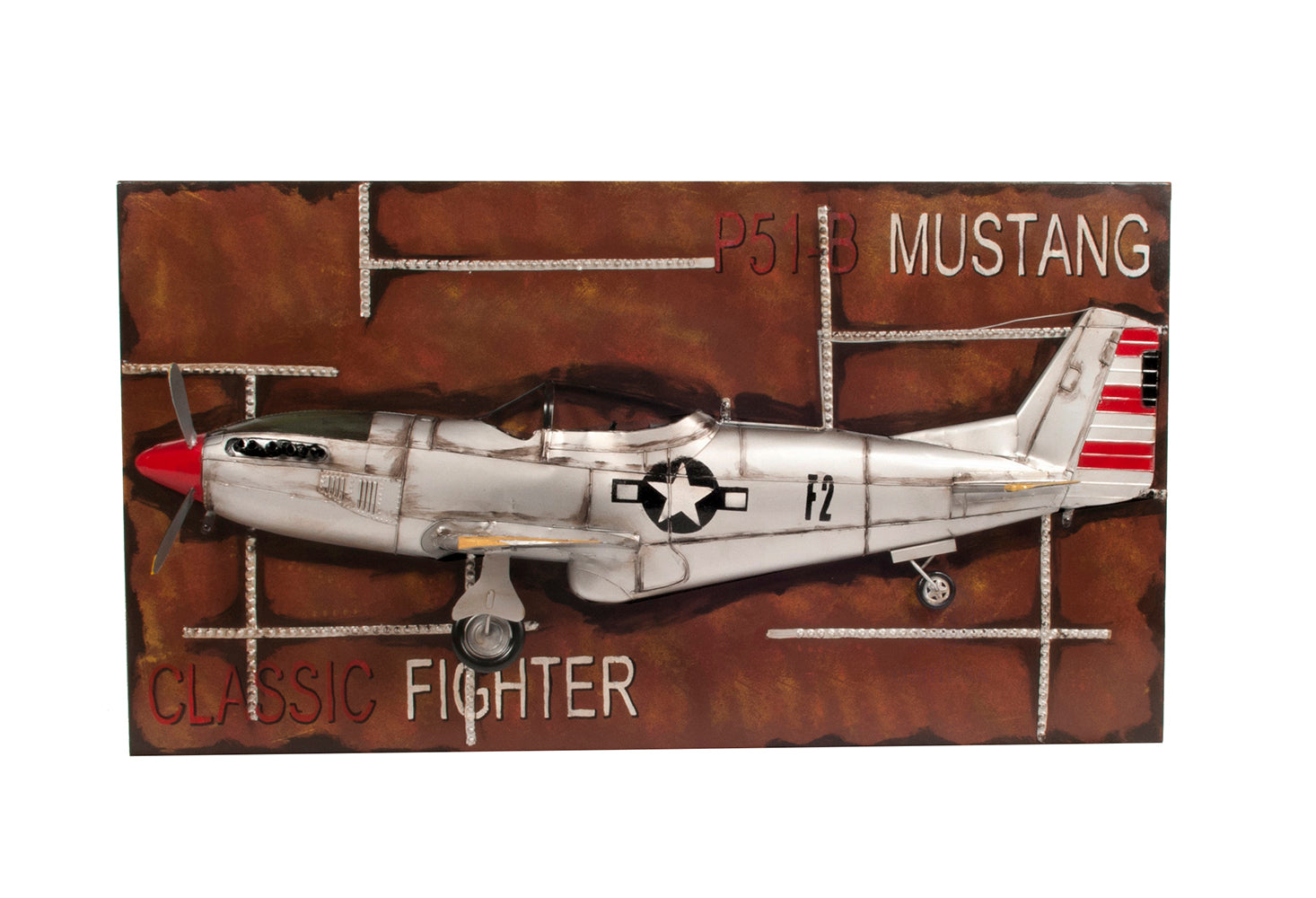  1943 Mustang P 51 Fighter 3D Model Painting Frame, Home furniture and dÃ©cor, OLD MODERN HANDICRAFTS, XoticBrands Home Decor