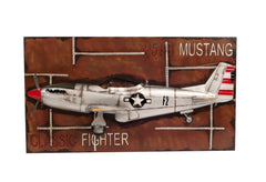  1943 Mustang P 51 Fighter 3D Model Painting Frame, Home furniture and dÃ©cor, OLD MODERN HANDICRAFTS, XoticBrands Home Decor