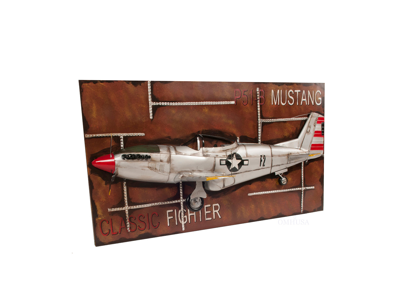  1943 Mustang P 51 Fighter 3D Model Painting Frame, Home furniture and dÃ©cor, OLD MODERN HANDICRAFTS, XoticBrands Home Decor