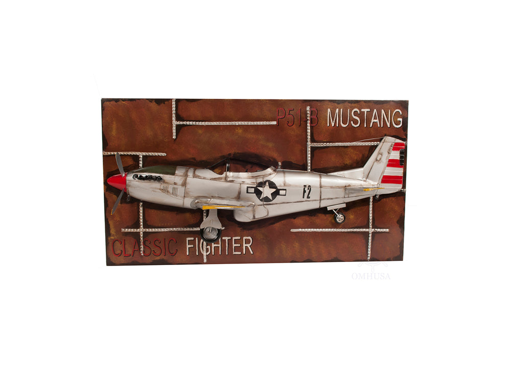  1943 Mustang P 51 Fighter 3D Model Painting Frame, Home furniture and dÃ©cor, OLD MODERN HANDICRAFTS, XoticBrands Home Decor