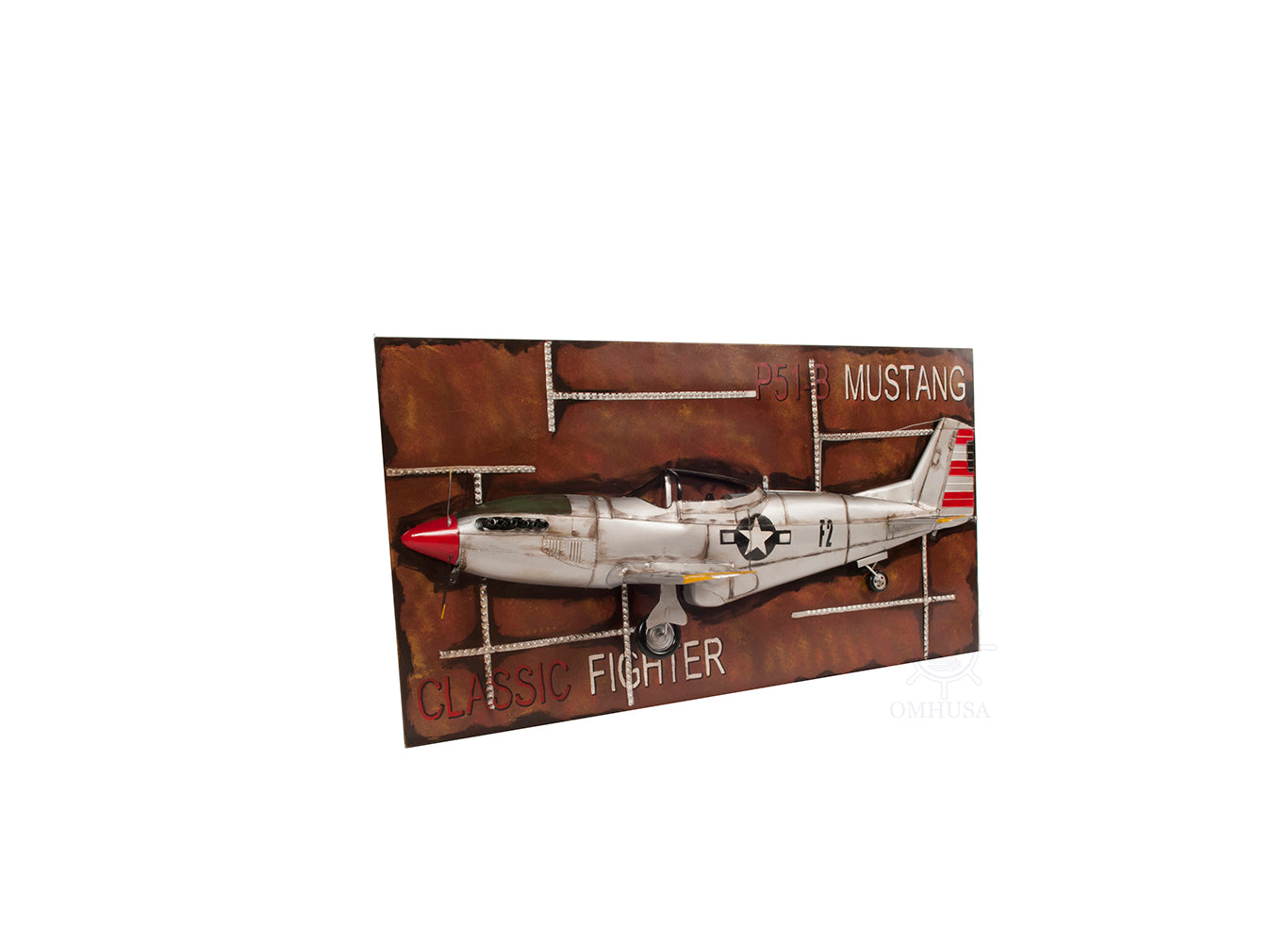  1943 Mustang P 51 Fighter 3D Model Painting Frame, Home furniture and dÃ©cor, OLD MODERN HANDICRAFTS, XoticBrands Home Decor