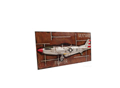  1943 Mustang P 51 Fighter 3D Model Painting Frame, Home furniture and dÃ©cor, OLD MODERN HANDICRAFTS, XoticBrands Home Decor