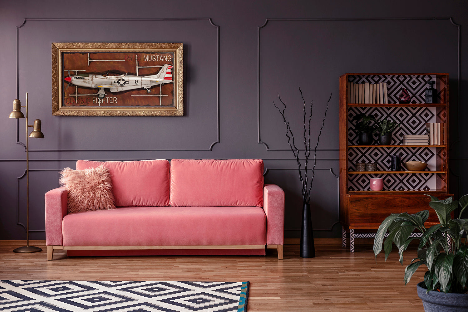  1943 Mustang P 51 Fighter 3D Model Painting Frame, Home furniture and dÃ©cor, OLD MODERN HANDICRAFTS, XoticBrands Home Decor