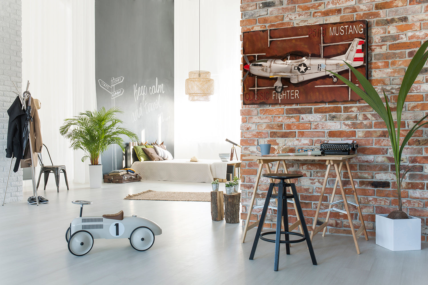  1943 Mustang P 51 Fighter 3D Model Painting Frame, Home furniture and dÃ©cor, OLD MODERN HANDICRAFTS, XoticBrands Home Decor