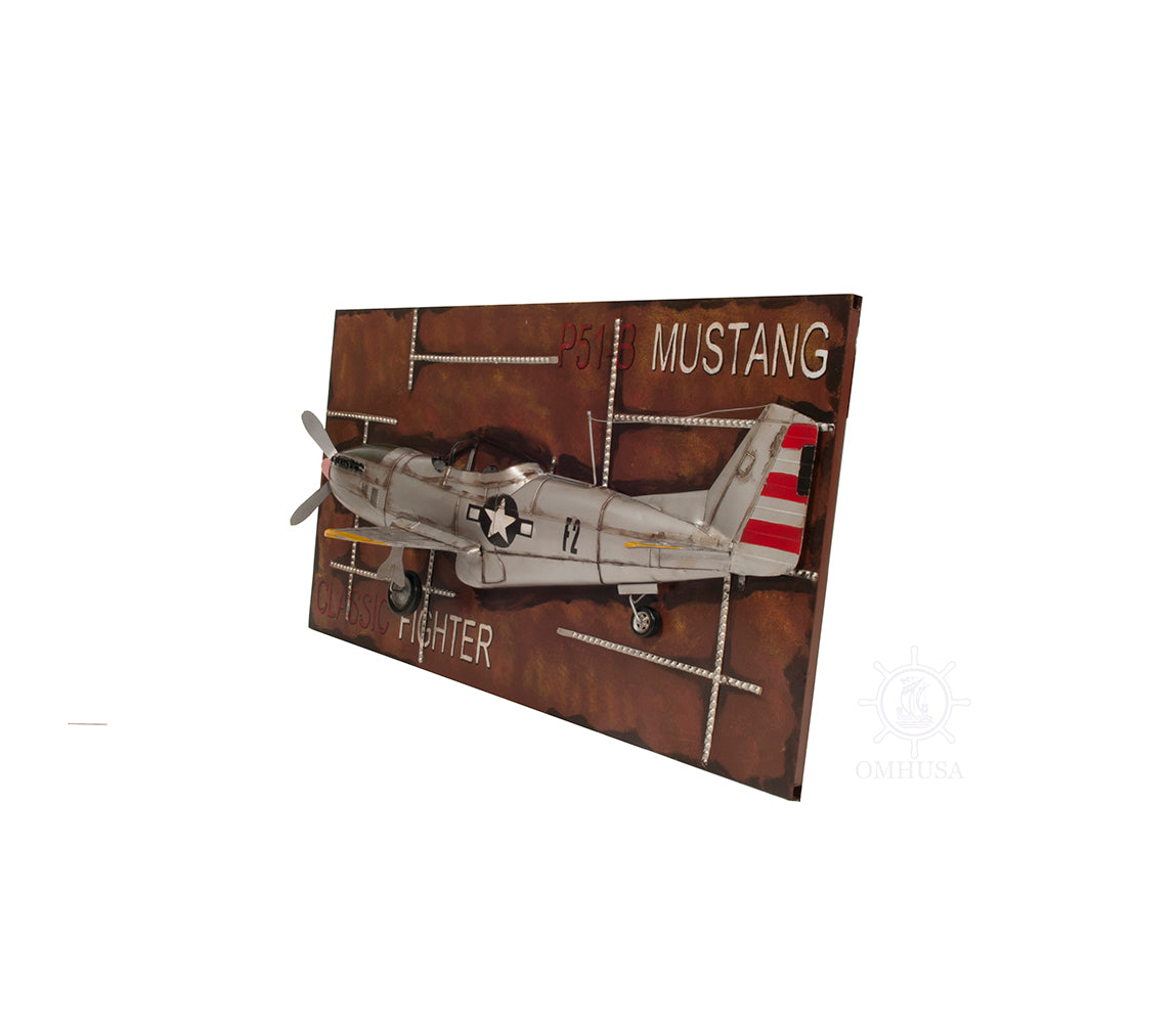  1943 Mustang P 51 Fighter 3D Model Painting Frame, Home furniture and dÃ©cor, OLD MODERN HANDICRAFTS, XoticBrands Home Decor