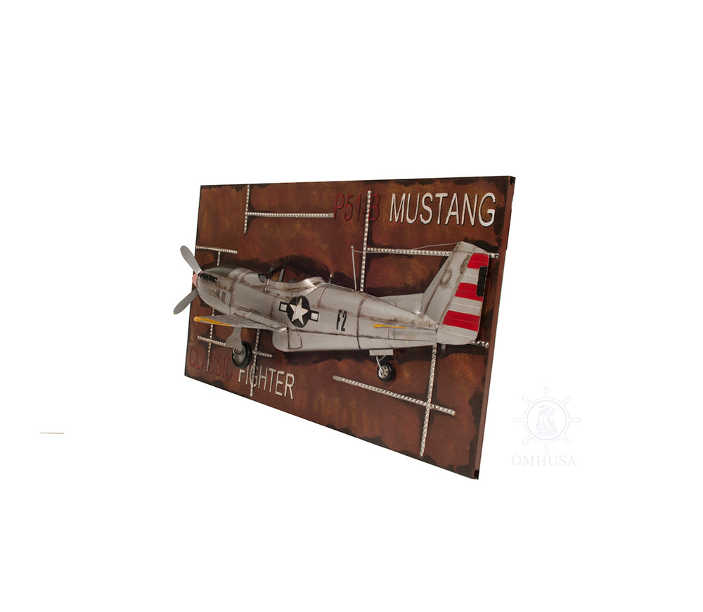  1943 Mustang P 51 Fighter 3D Model Painting Frame, Home furniture and dÃ©cor, OLD MODERN HANDICRAFTS, XoticBrands Home Decor