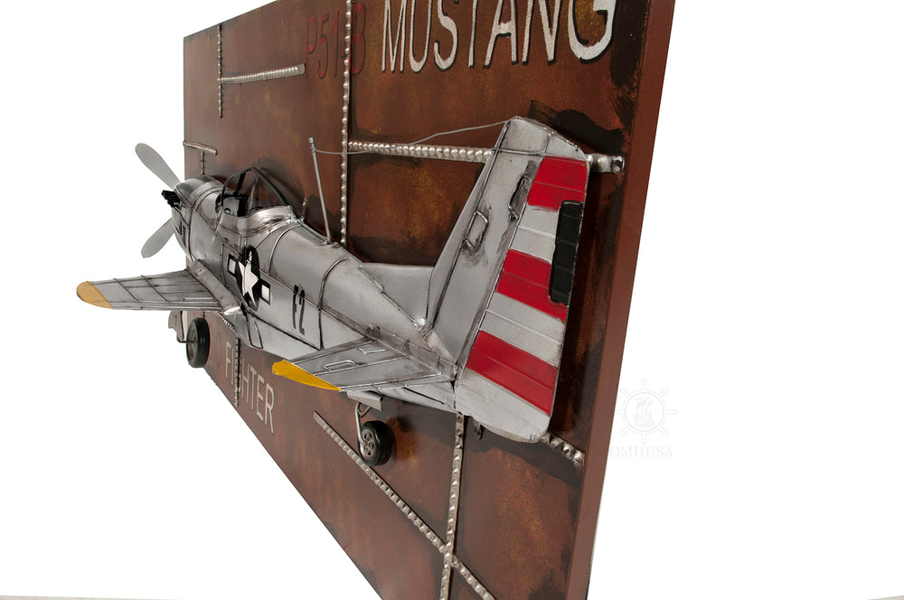  1943 Mustang P 51 Fighter 3D Model Painting Frame, Home furniture and dÃ©cor, OLD MODERN HANDICRAFTS, XoticBrands Home Decor