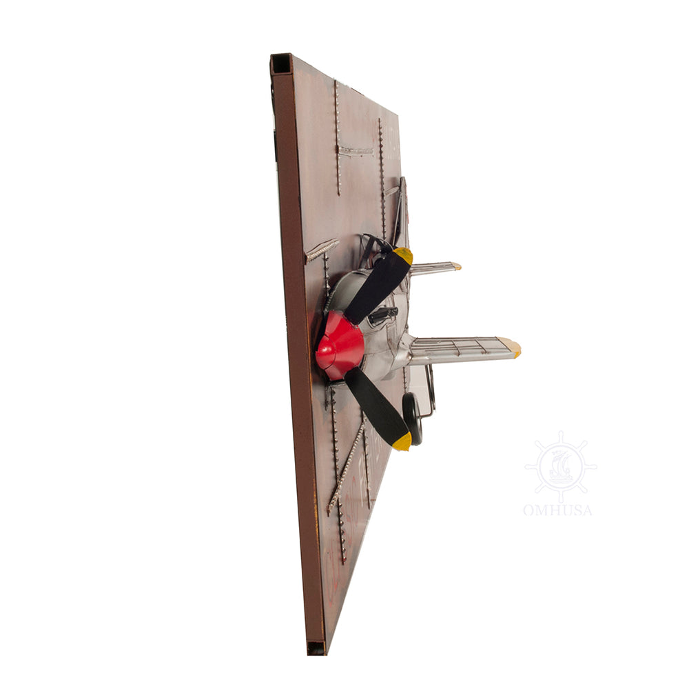  1943 Mustang P 51 Fighter 3D Model Painting Frame, Home furniture and dÃ©cor, OLD MODERN HANDICRAFTS, XoticBrands Home Decor