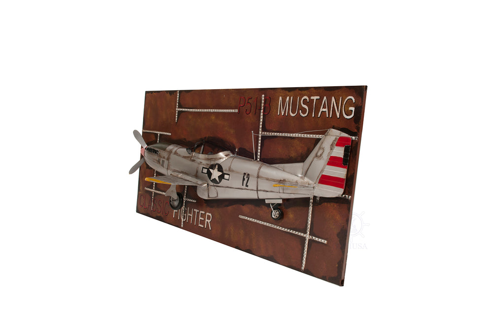  1943 Mustang P 51 Fighter 3D Model Painting Frame, Home furniture and dÃ©cor, OLD MODERN HANDICRAFTS, XoticBrands Home Decor